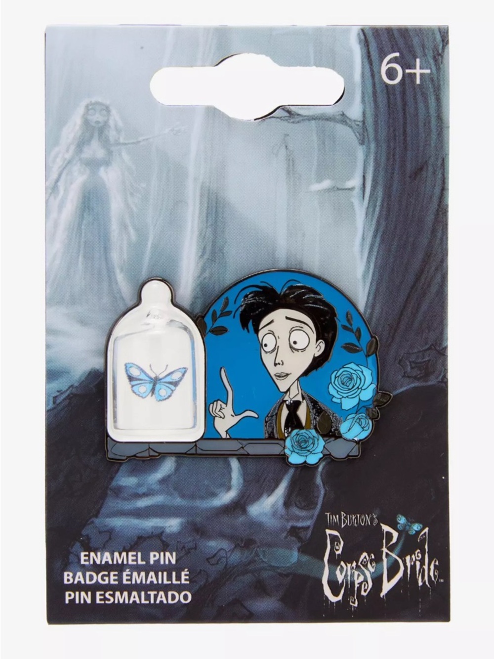Loungefly Corpse Bride Victor & Butterfly Enamel Pin - BoxLunch Exclusive NEW